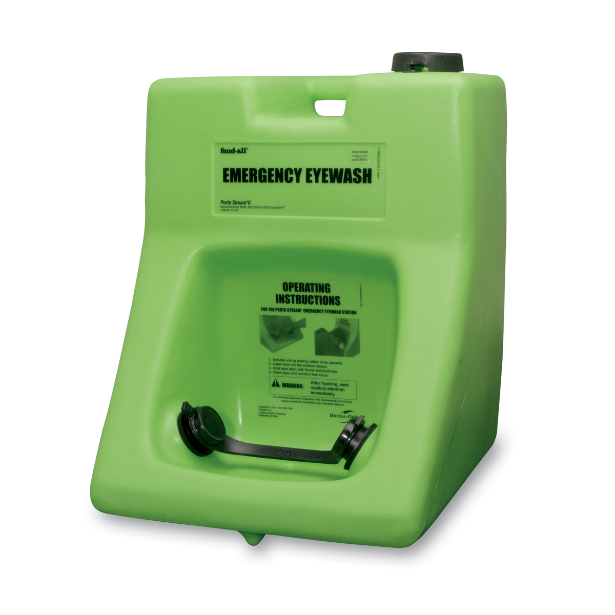 Honeywell 16 Gallon Fendall Porta Stream® II Portable Eye Wash Station With 180 Ounce Saline Cartridge