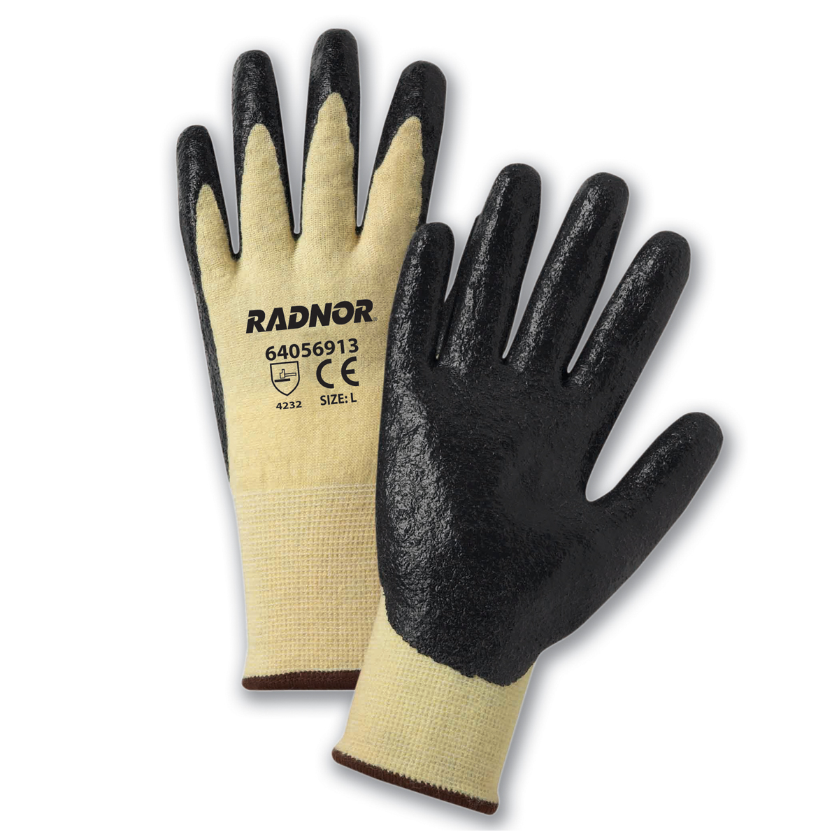 RADNOR® Medium 13 Gauge DuPont™ Kevlar® And LYCRA® Cut Resistant Gloves With Nitrile Coating