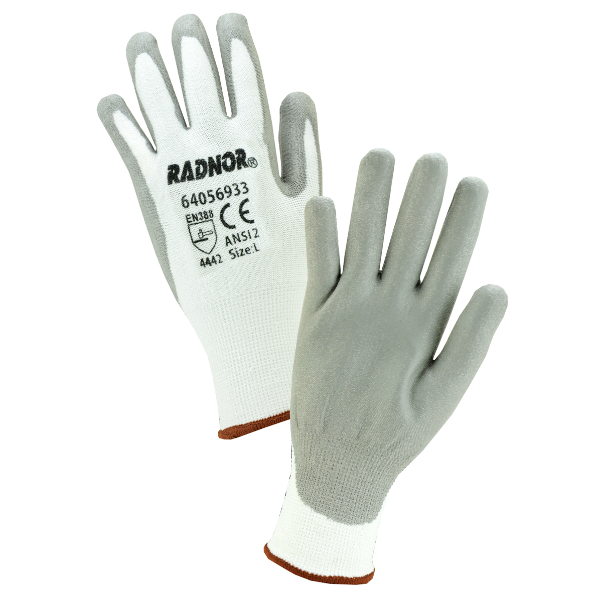 RADNOR® 2X 13 Gauge High Performance Polyethylene Cut Resistant Gloves With Polyurethane Coating