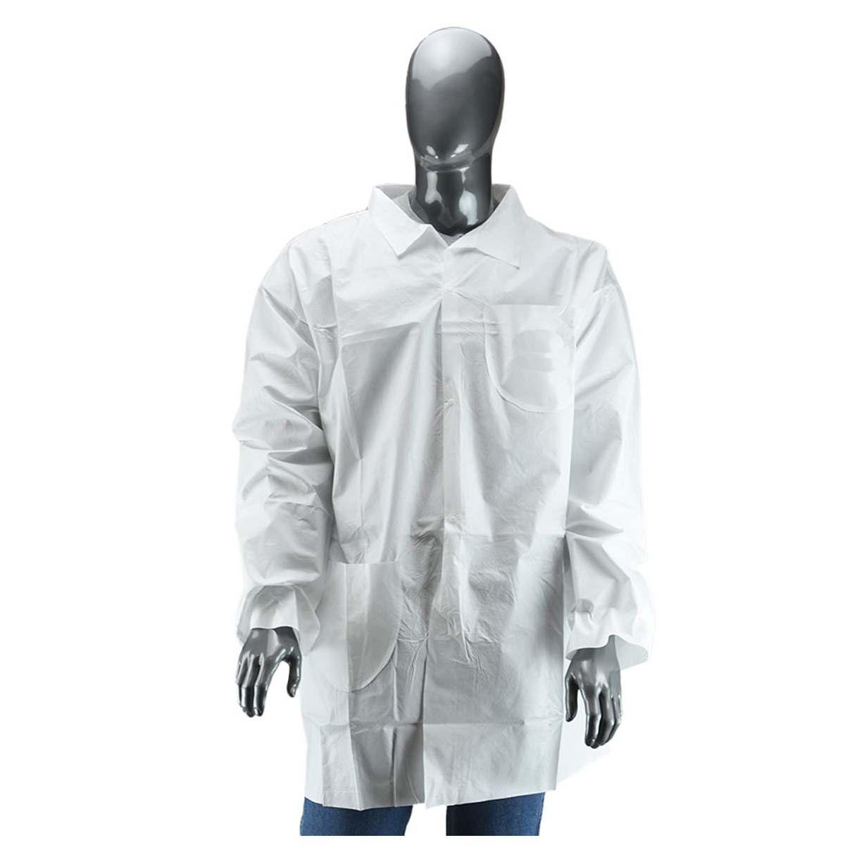 RADNOR® X-Large White Polypropylene Disposable Lab Coat (Availability restrictions apply.)