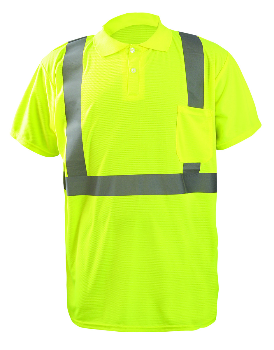 OccuNomix 5X Yellow Birdseye Wicking And Cooling Polyester Short Sleeve Polo T-Shirt