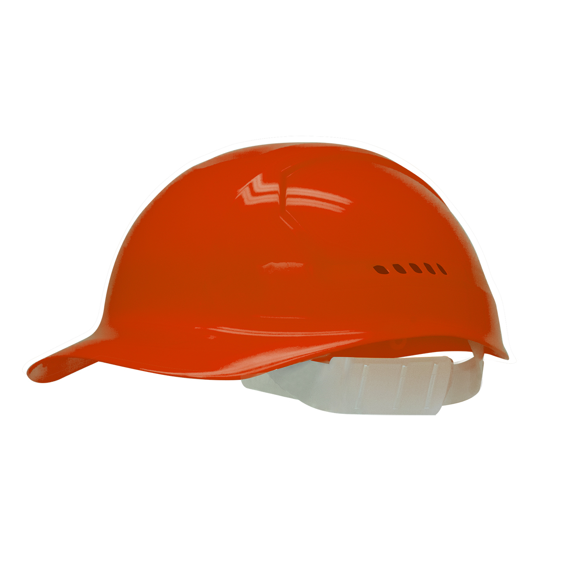 Bullard® Red HDPE Cap Style Bump Cap With Slidelock Suspension