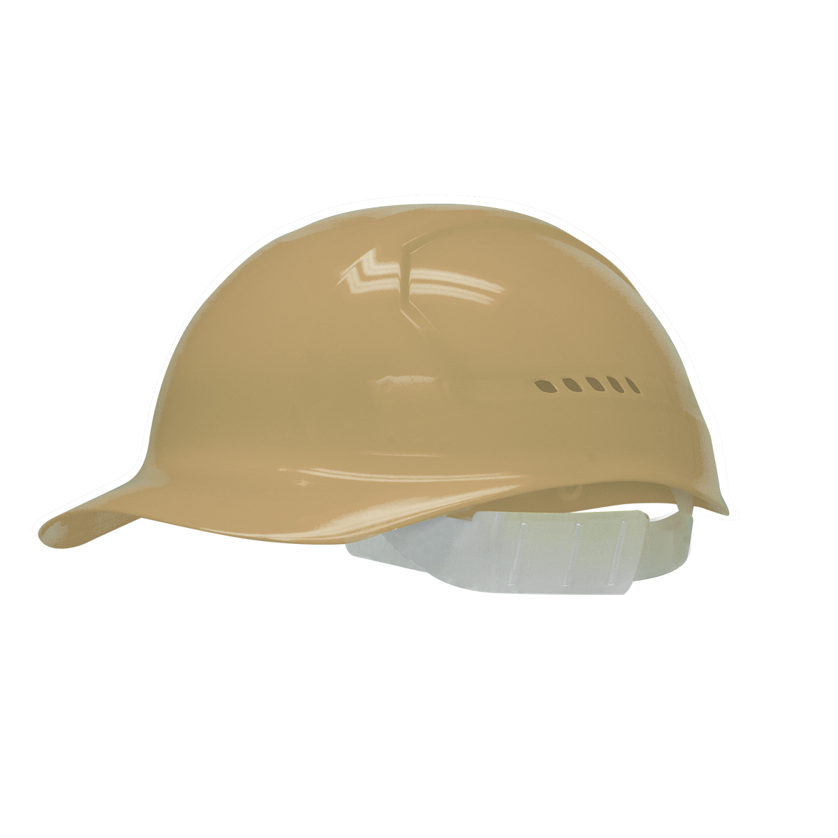 Bullard® Tan HDPE Cap Style Bump Cap With Slidelock Suspension