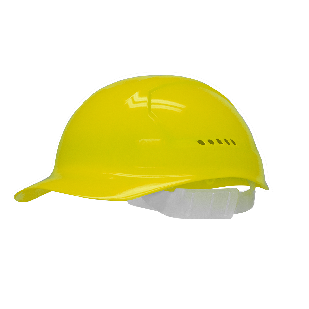 Bullard® Yellow HDPE Cap Style Bump Cap With Slidelock Suspension