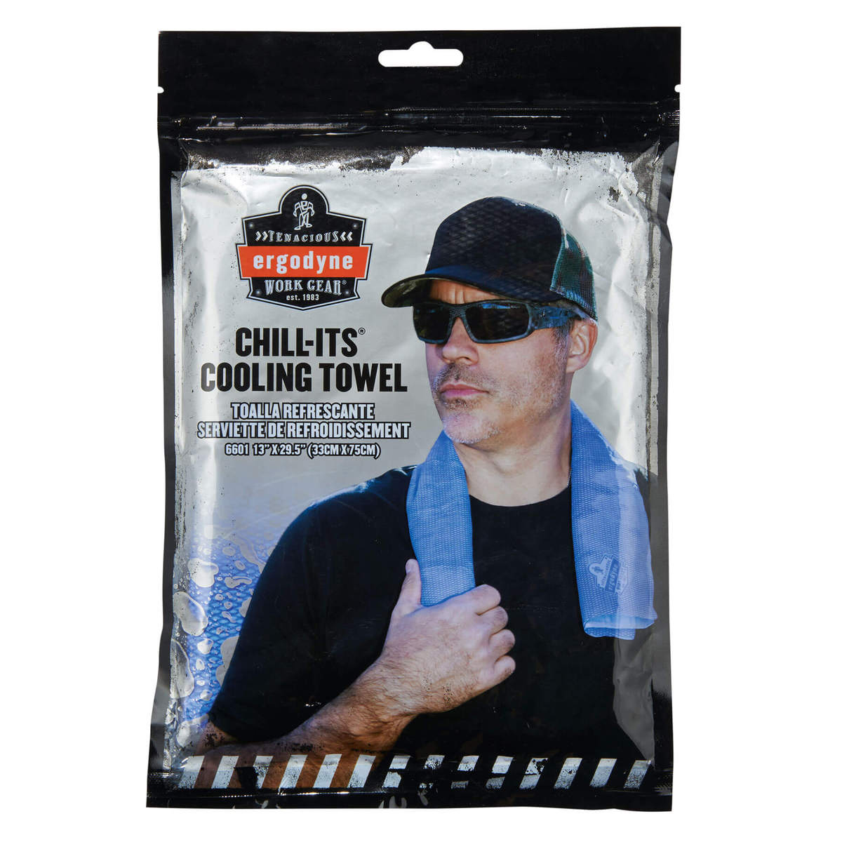 Ergodyne Blue Chill-Its® 6601 PVA Evaporative Cooling Towel