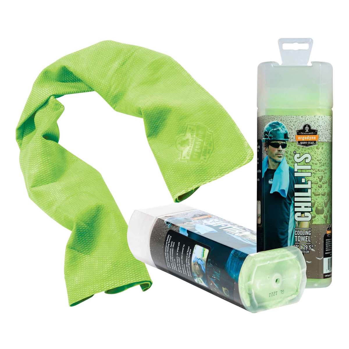 Ergodyne Hi-Viz Green Chill-Its® 6602 PVA Evaporative Cooling Towel