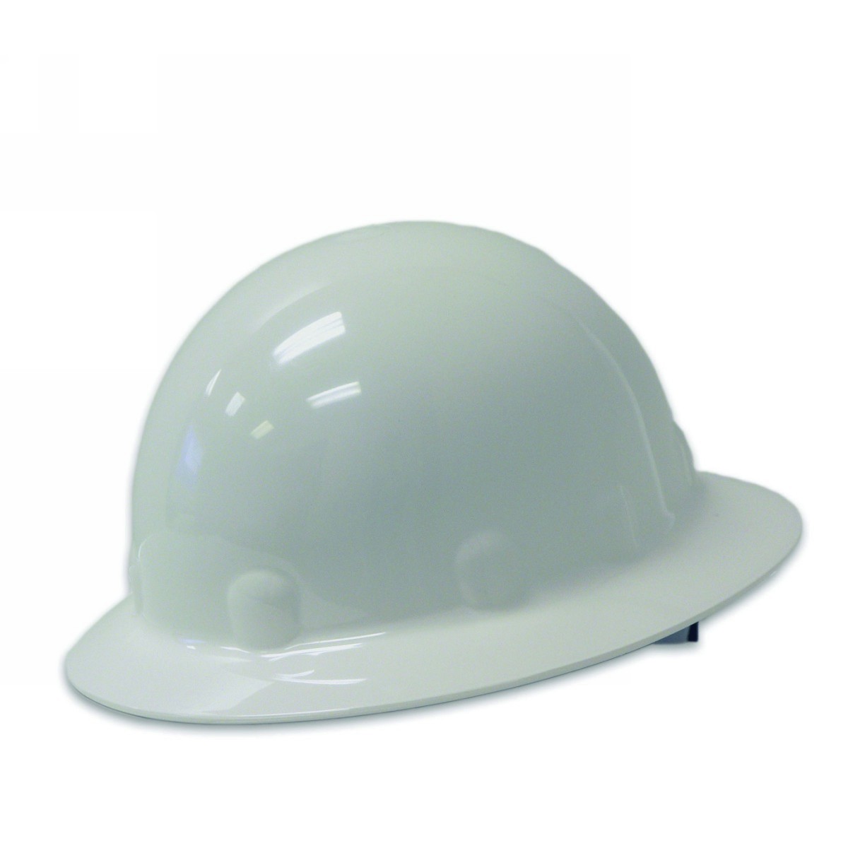 Honeywell White Fibre-Metal® E1 Thermoplastic Full Brim Hard Hat With Rachet/8 Point Ratchet Suspension