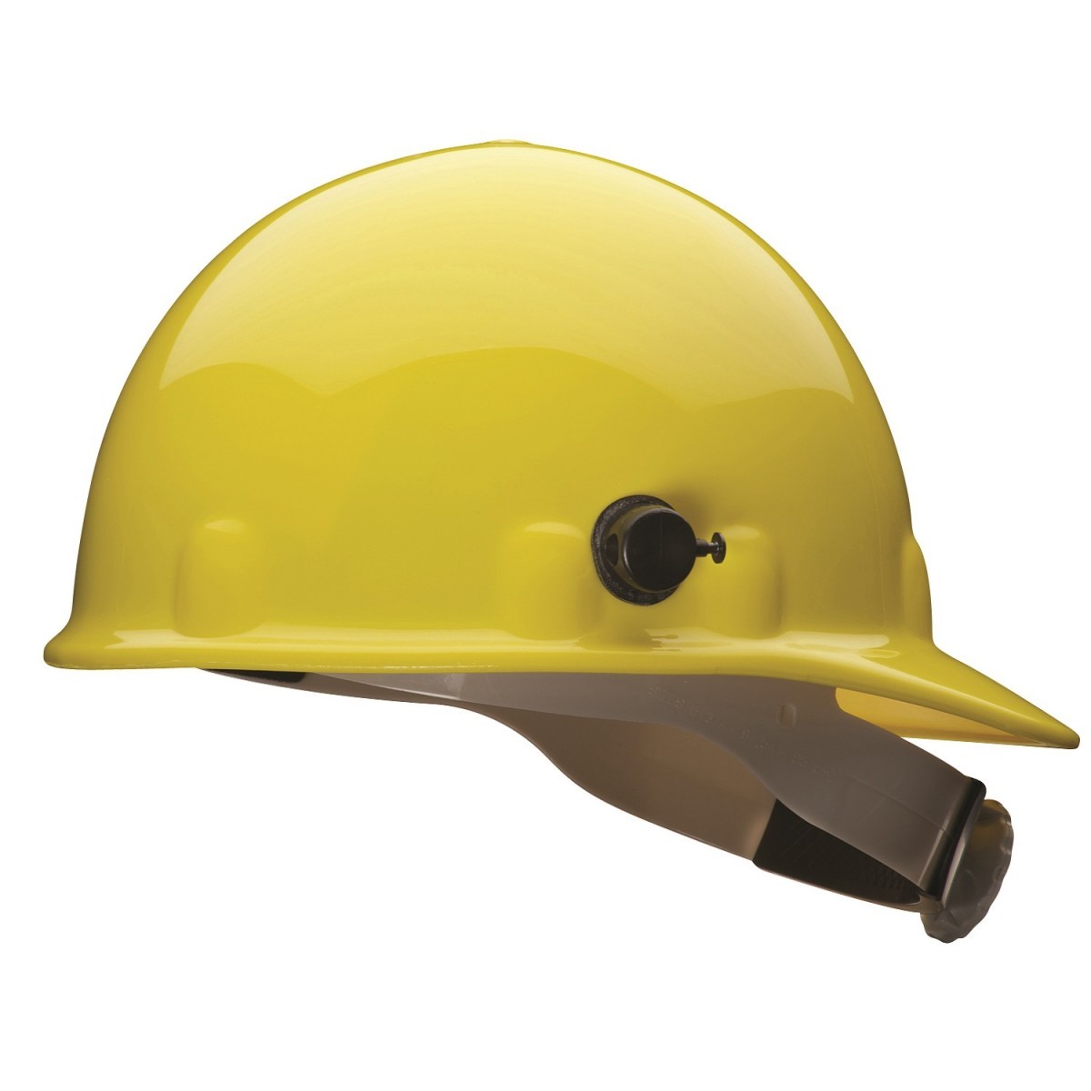 Honeywell Yellow Fibre-Metal® E2 Thermoplastic Cap Style Hard Hat With Rachet/8 Point Ratchet Suspension