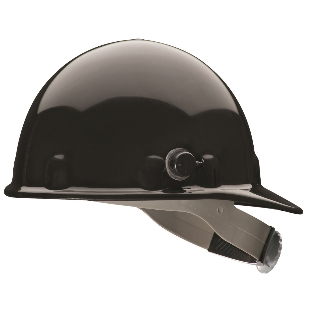 Honeywell Black Fibre-Metal® E2 Thermoplastic Cap Style Hard Hat With Rachet/8 Point Ratchet Suspension