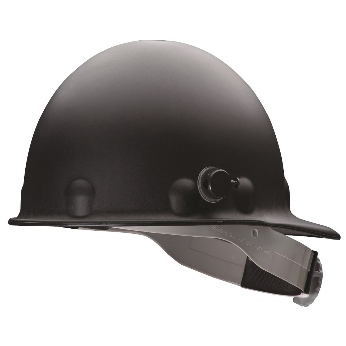 Honeywell Black Fibre-Metal® Roughneck P2 Fiberglass Cap Style Hard Hat With SuperEight® Rachet/8 Point Ratchet Suspension