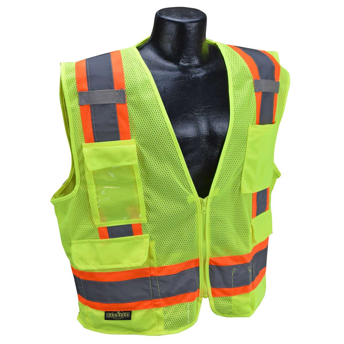 Radians, Inc. 2X Hi-Viz Green RadWear™ 100% Polyester Mesh/Polyester Tricot Vest