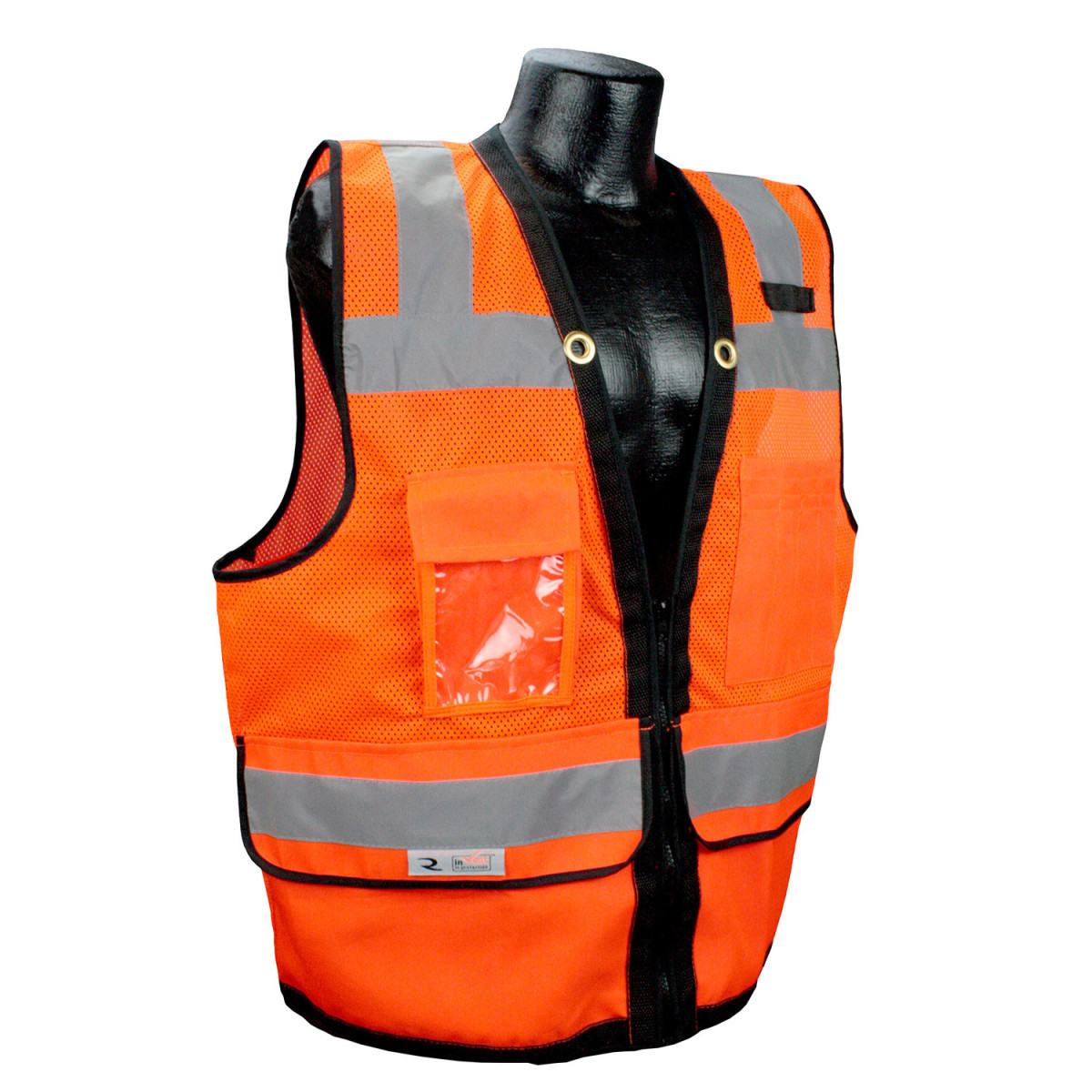 Radians, Inc. X-Large Hi-Viz Orange RadWear™ Polyester Mesh/Polyester Woven Twill Vest