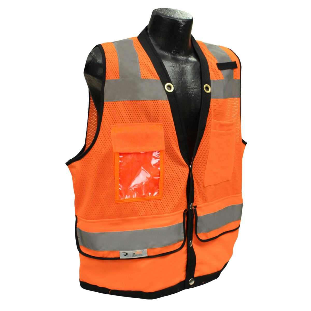 Radians, Inc. Medium Hi-Viz Orange RadWear™ Polyester Mesh/Polyester Woven Twill Vest