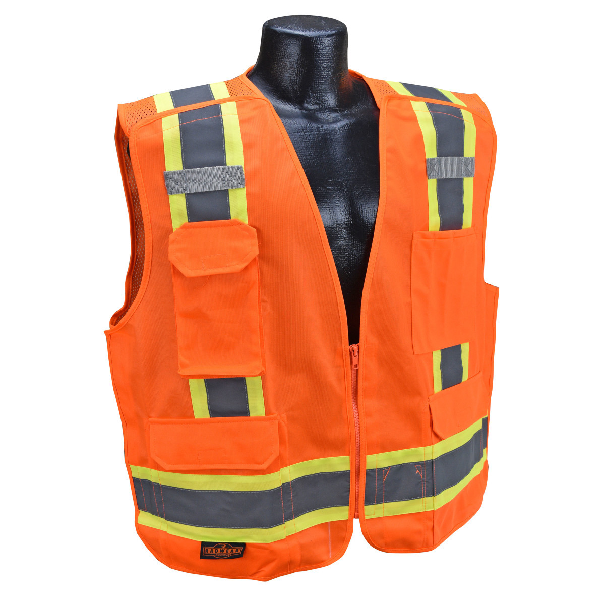 Radians, Inc. X-Large Hi-Viz Orange RadWear™ Polyester Mesh/Polyester Tricot Vest