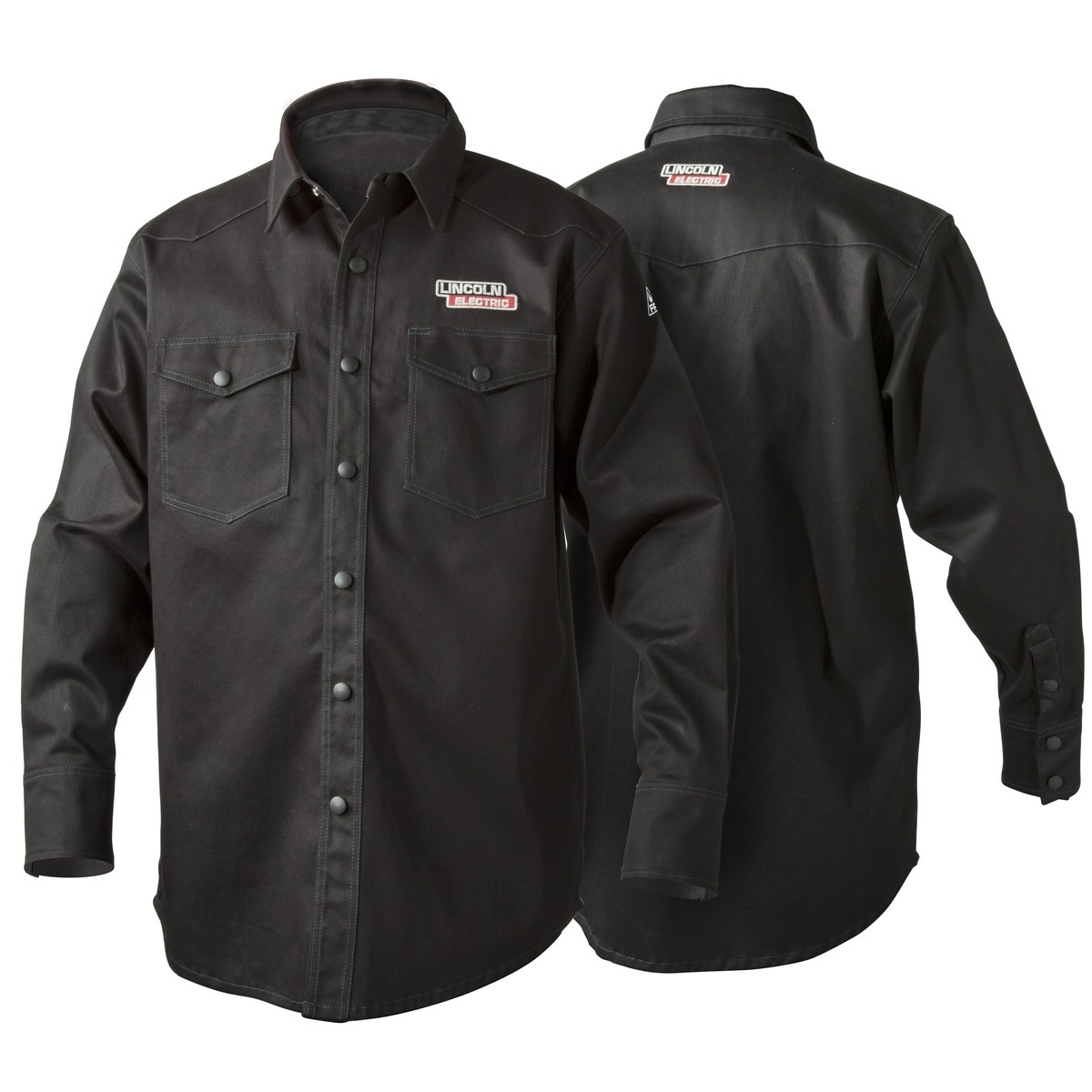 Lincoln Electric® X-Large Black 9 Ounce Flame Retardant Welding Shirt With 2 Chest Pockets