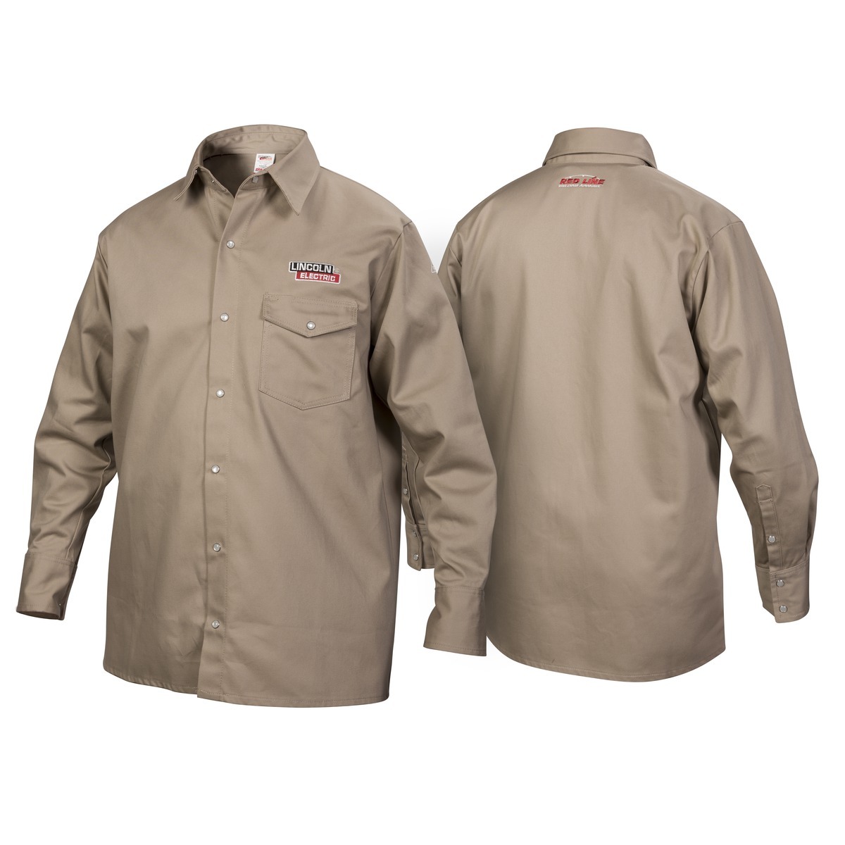 Lincoln Electric Large Khaki 9 Ounce Cotton Flame Res LINK3382-L for sale online at autumn supply