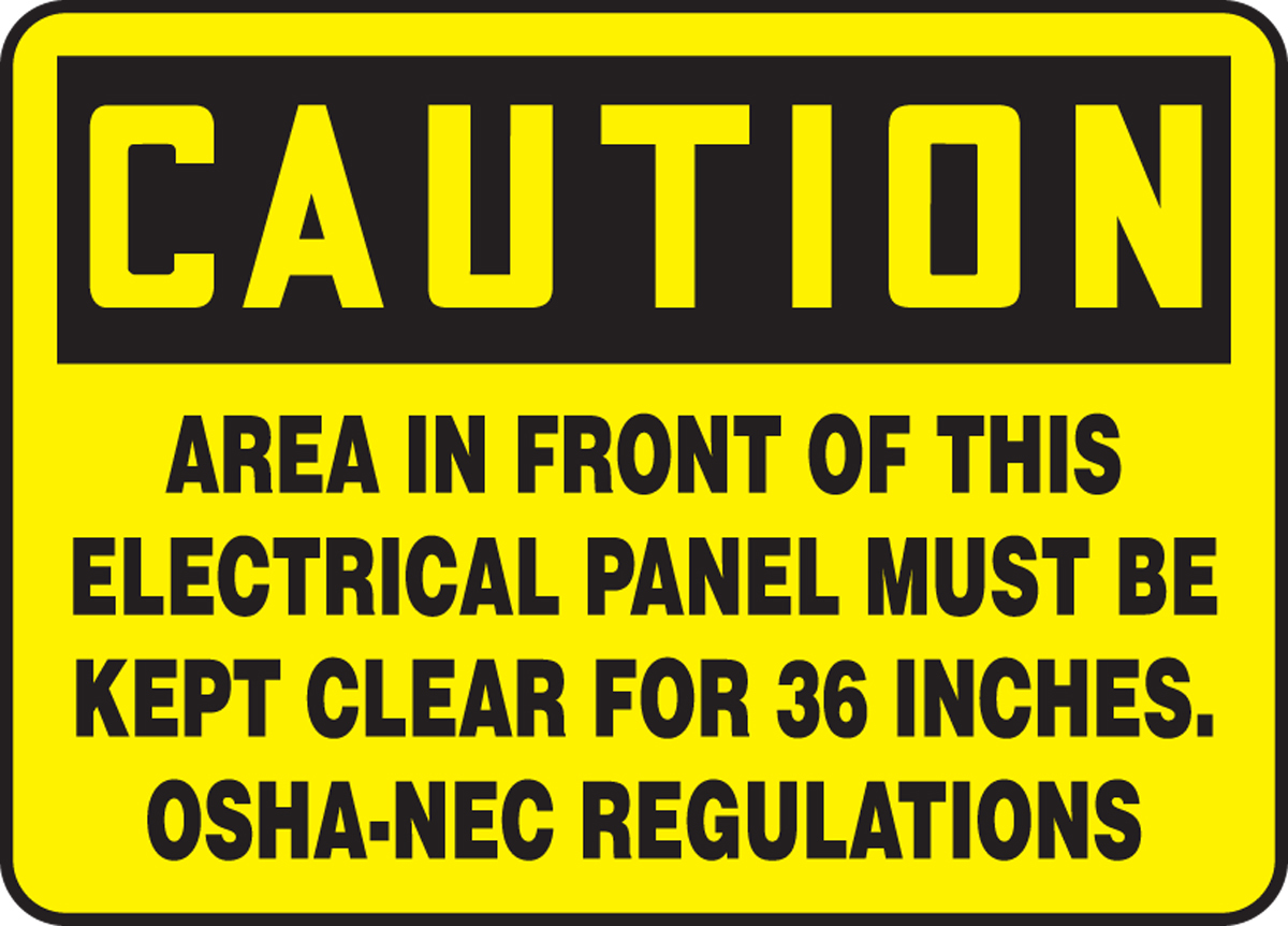 Accuform 10 X 14 Black And Yellow Plastic Safety Sign A81MELC625VP for sale online at autumn supply