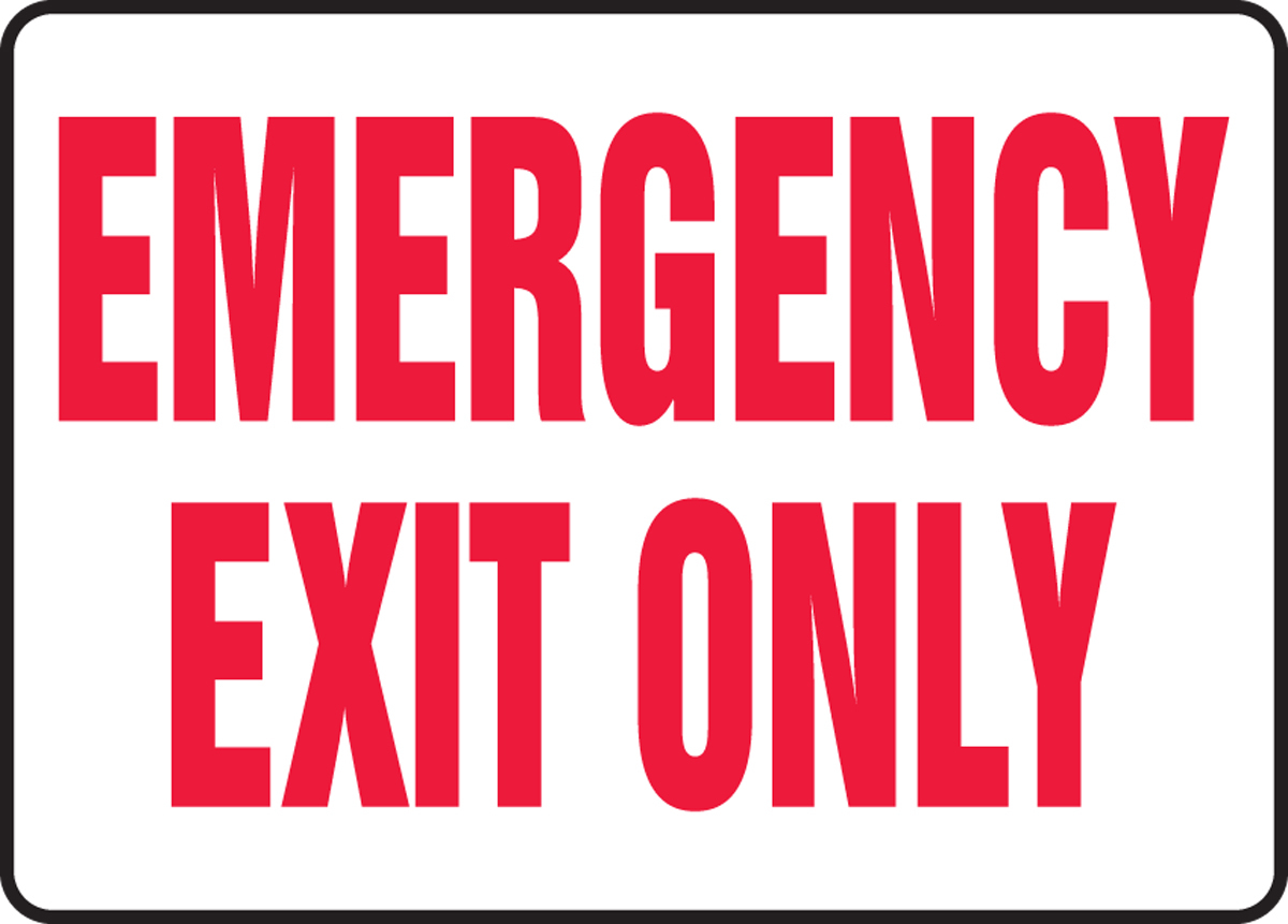 Accuform 7 X 10 Red And White Adhesive Vinyl Safety S A81MEXT584VS for sale online at autumn supply