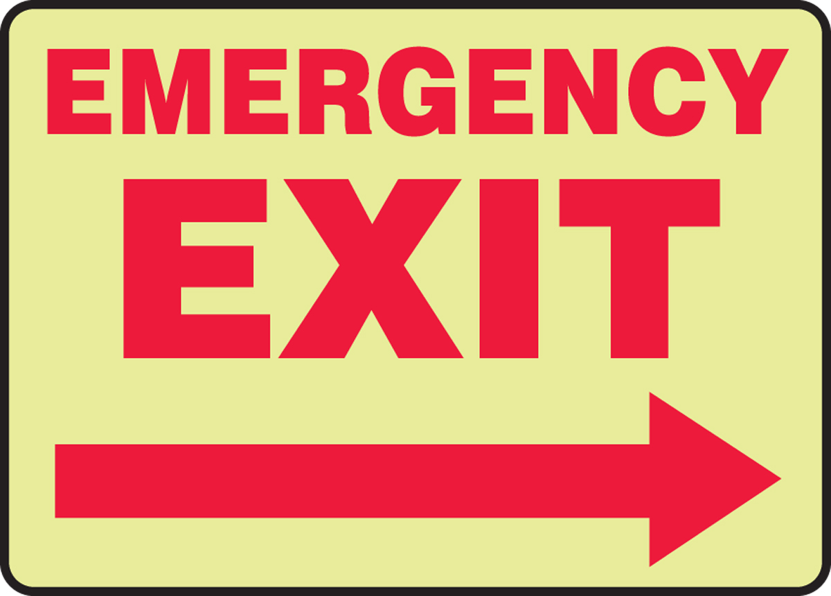 Accuform 10 X 14 Red And White Glow Plastic Safety Si A81MLEX570GP for sale online at autumn supply