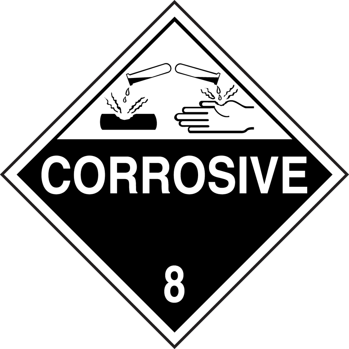 Accuform 10 34 X 10 34 White And Black 4 mil Adhesive A81MPL801VS100 for sale online at autumn supply