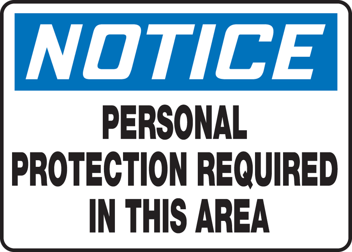 Accuform 10 X 14 Blue Black And White Plastic Safety A81MPPE823VP for sale online at autumn supply