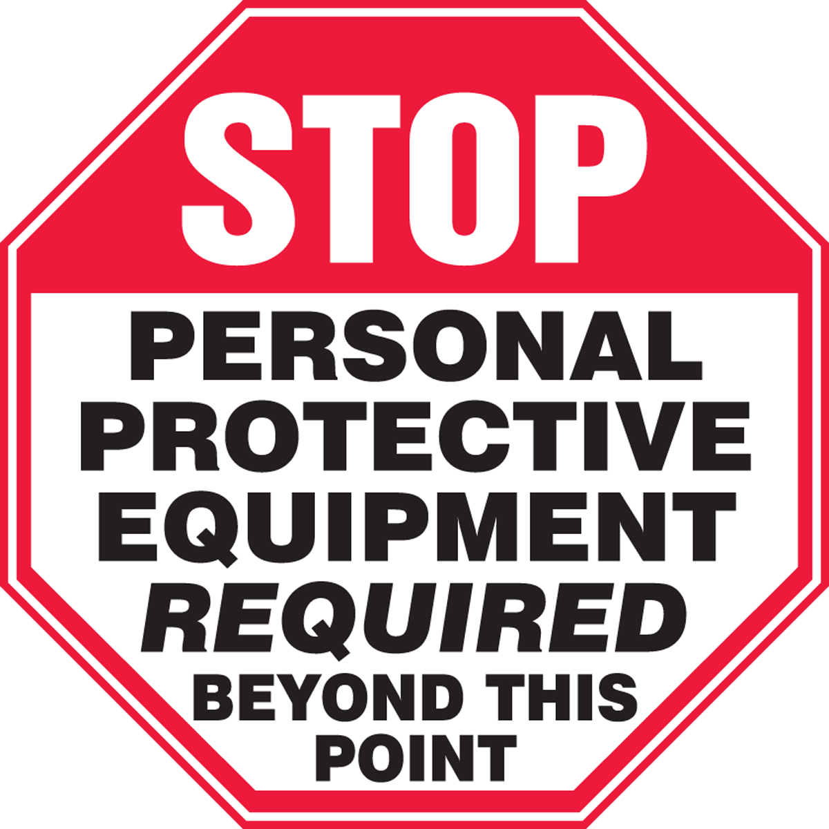 Accuform 12 X 12 Red Black And White Plastic Safety S A81MPPE924VP for sale online at autumn supply