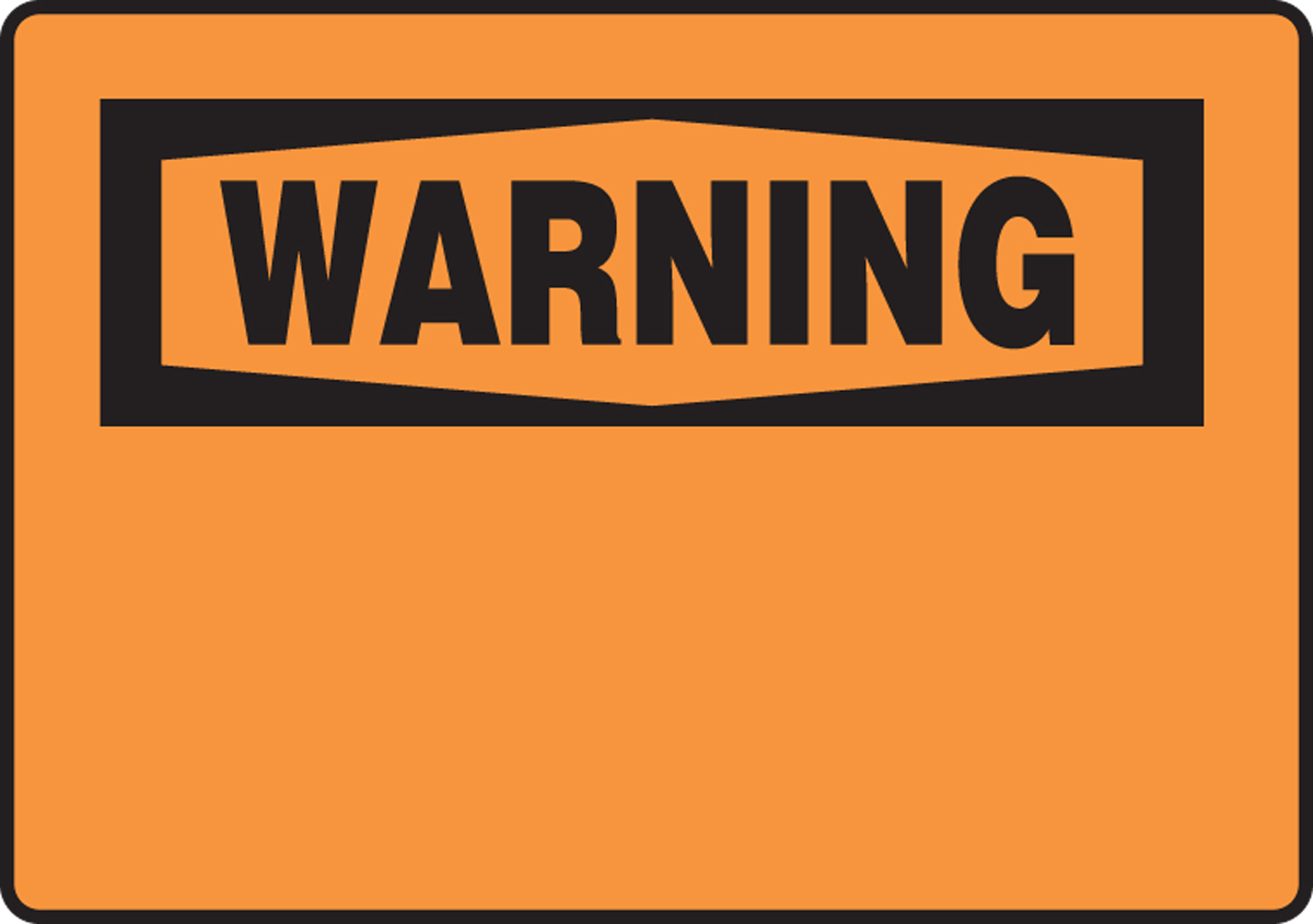Accuform 7 X 10 Black And Orange Plastic Safety Signs A81MRBH327VP for sale online at autumn supply