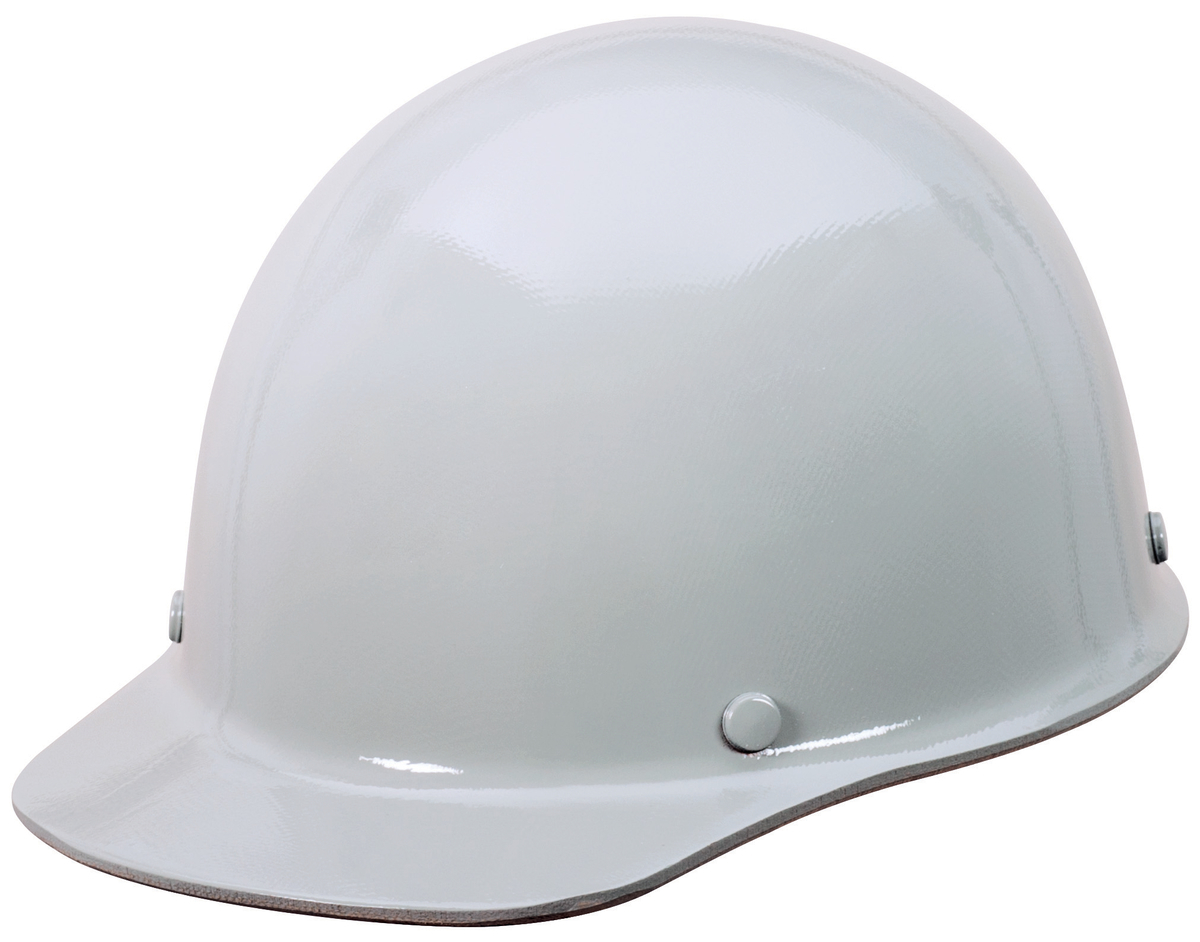 MSA Gray Phenolic Cap Style Hard Hat With Ratchet/4 Point Ratchet Suspension