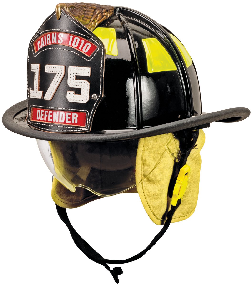 MSA Black Deluxe Leather Cairns® 1010 Fire Helmet