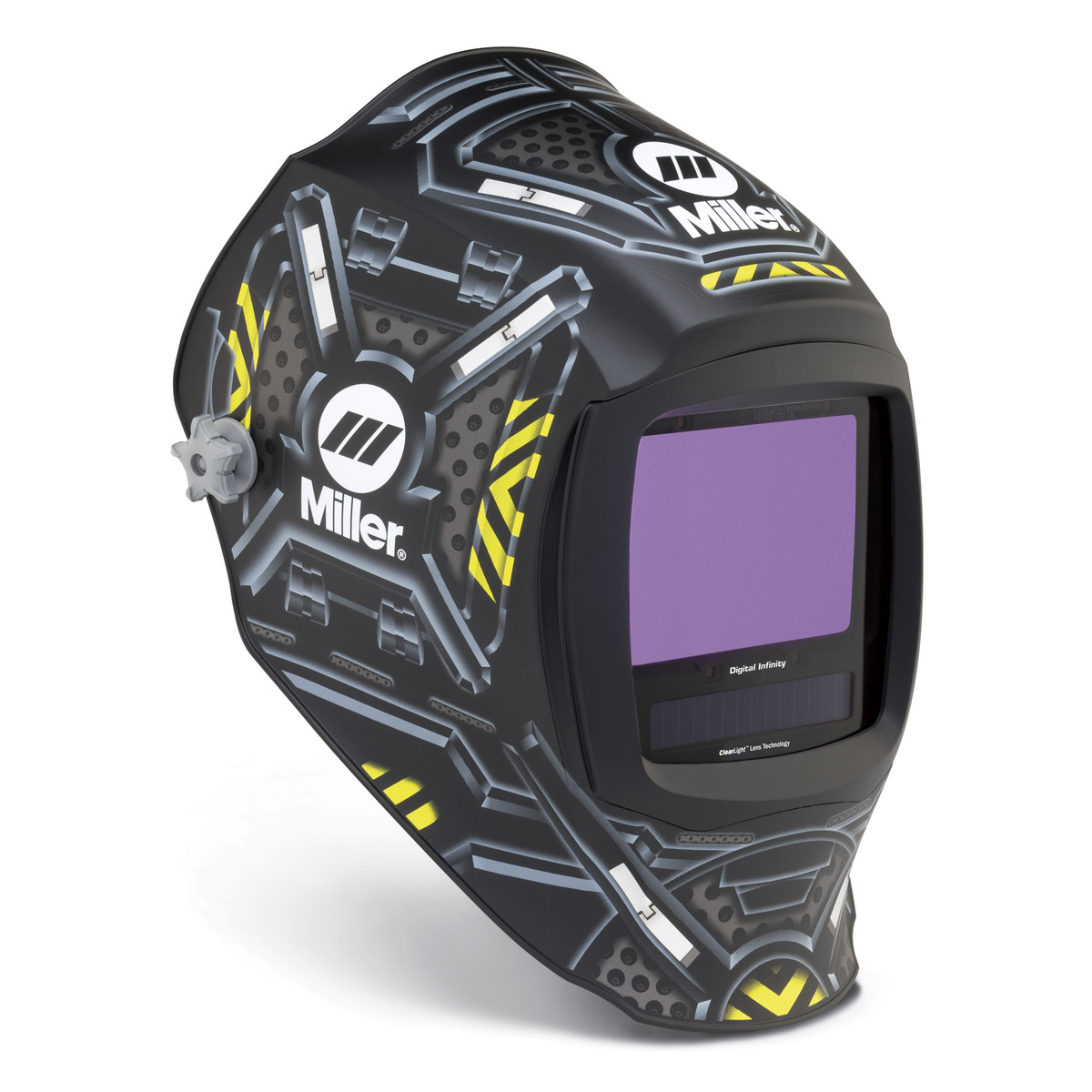 Miller® Digital Infinity™ Black/Yellow/Silver Welding Helmet Variable Shades 5 - 13 Auto Darkening Lens Miller® Digital Infinity™ Black/Yellow/Silver Welding Helmet Variable Shades 5 - 13 Auto Darkening Lens