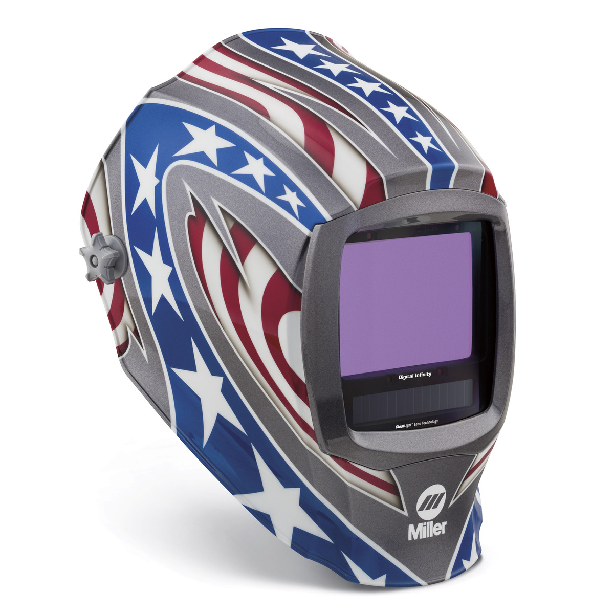 Miller® Digital Infinity™ Red/White/Blue Welding Helmet Variable Shades 5 - 13 Auto Darkening Lens Miller® Digital Infinity™ Red/White/Blue Welding Helmet Variable Shades 5 - 13 Auto Darkening Lens