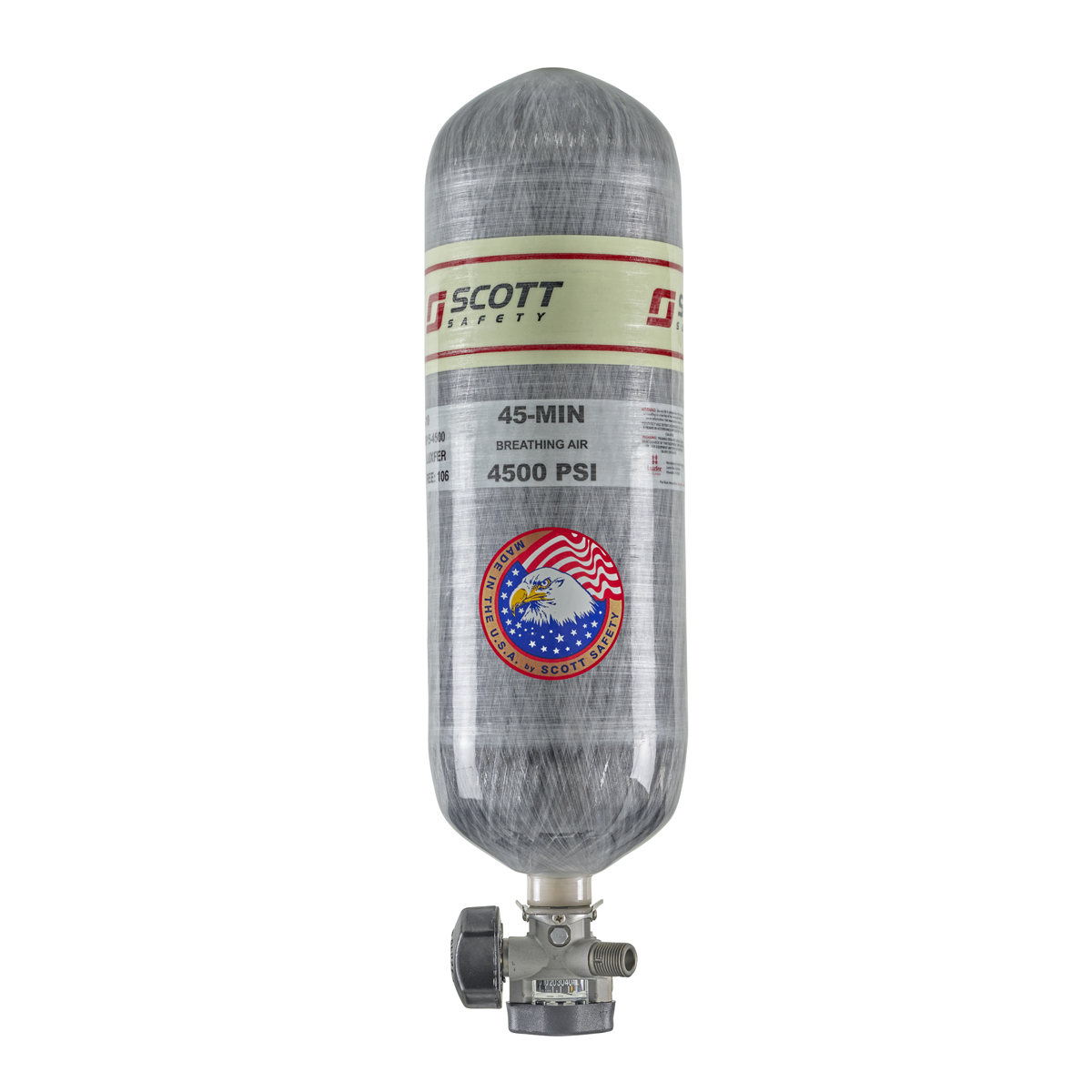 3M™ Scott™ 4500 psig Cylinder And Valve Assembly Used With Air-Pak 75i/ISCBA 3M™ Scott™ 4500 psig Cylinder And Valve Assembly Used With Air-Pak 75i/ISCBA