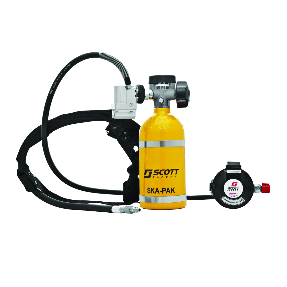 3M™ Scott™ 2216 psig Ska-Pak Supplied Air Respirator And Escape Cylinder With Harness And Hansen Fitting (Facepiece And Case Sol 3M™ Scott™ 2216 psig Ska-Pak Supplied Air Respirator And Escape Cylinder With Harness And Hansen Fitting (Facepiece And Case Sol