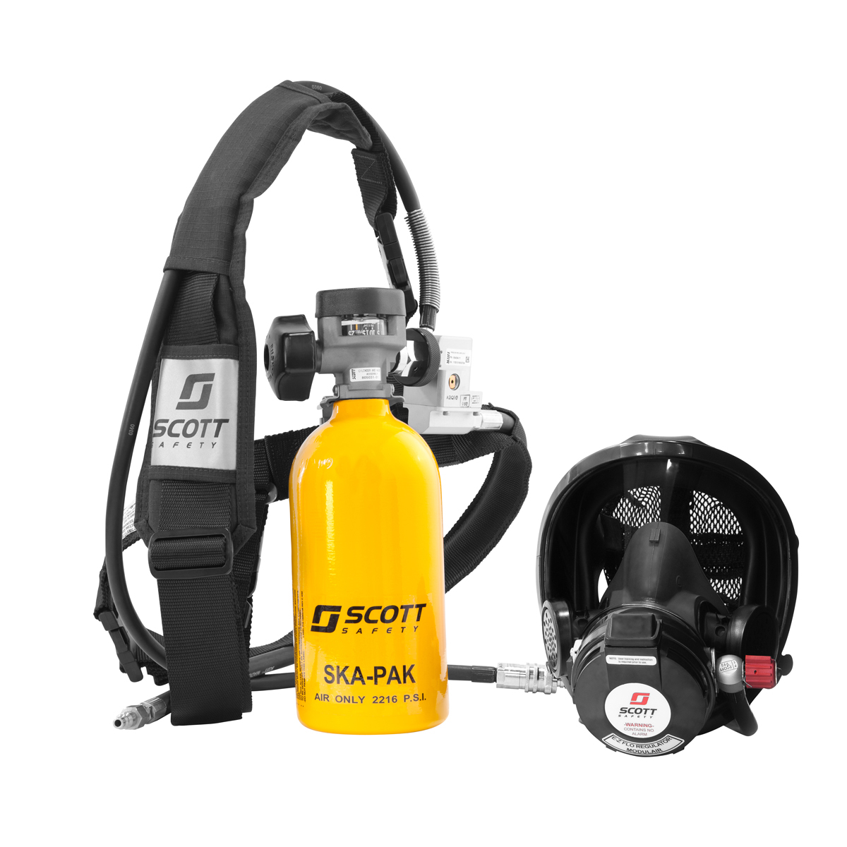 3M™ Scott™ 2216 psig Ska-Pak Plus Supplied Air Respirator And Escape Cylinder With Padded Harness And Hansen Fitting (Facepiece