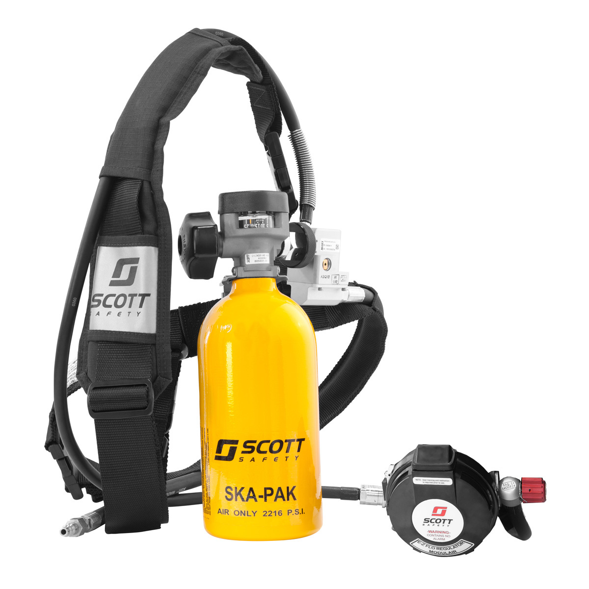 3M™ Scott™ 2216 psig Ska-Pak Plus Supplied Air Respirator And Escape Cylinder With Padded Harness And Hansen Fitting (Facepiece 3M™ Scott™ 2216 psig Ska-Pak Plus Supplied Air Respirator And Escape Cylinder With Padded Harness And Hansen Fitting (Facepiece