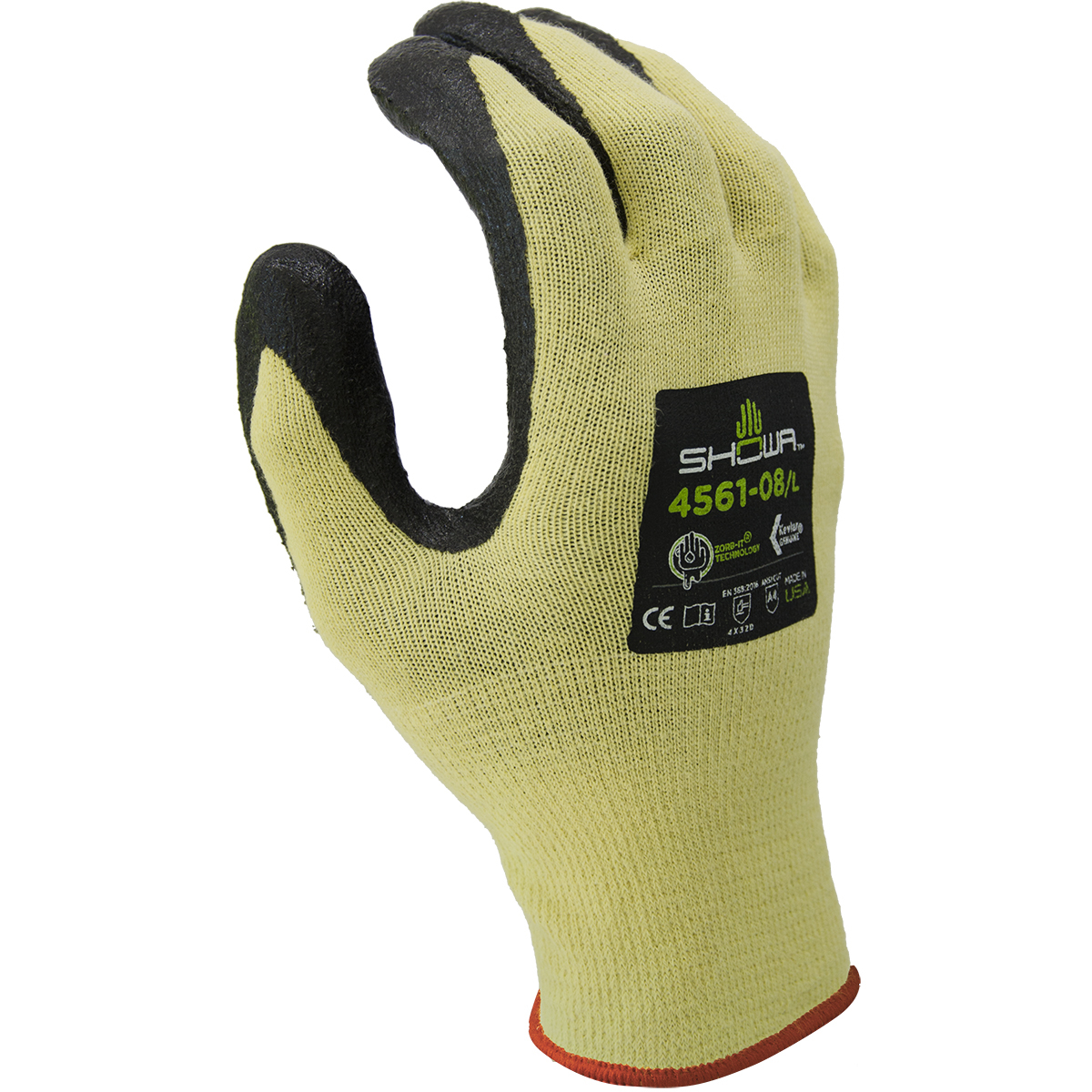SHOWA® 4561 15 Gauge DuPont®Kevlar® Seamless Knit Cut Resistant Gloves With Zorb-IT® Foam Nitrile Coated Palm
