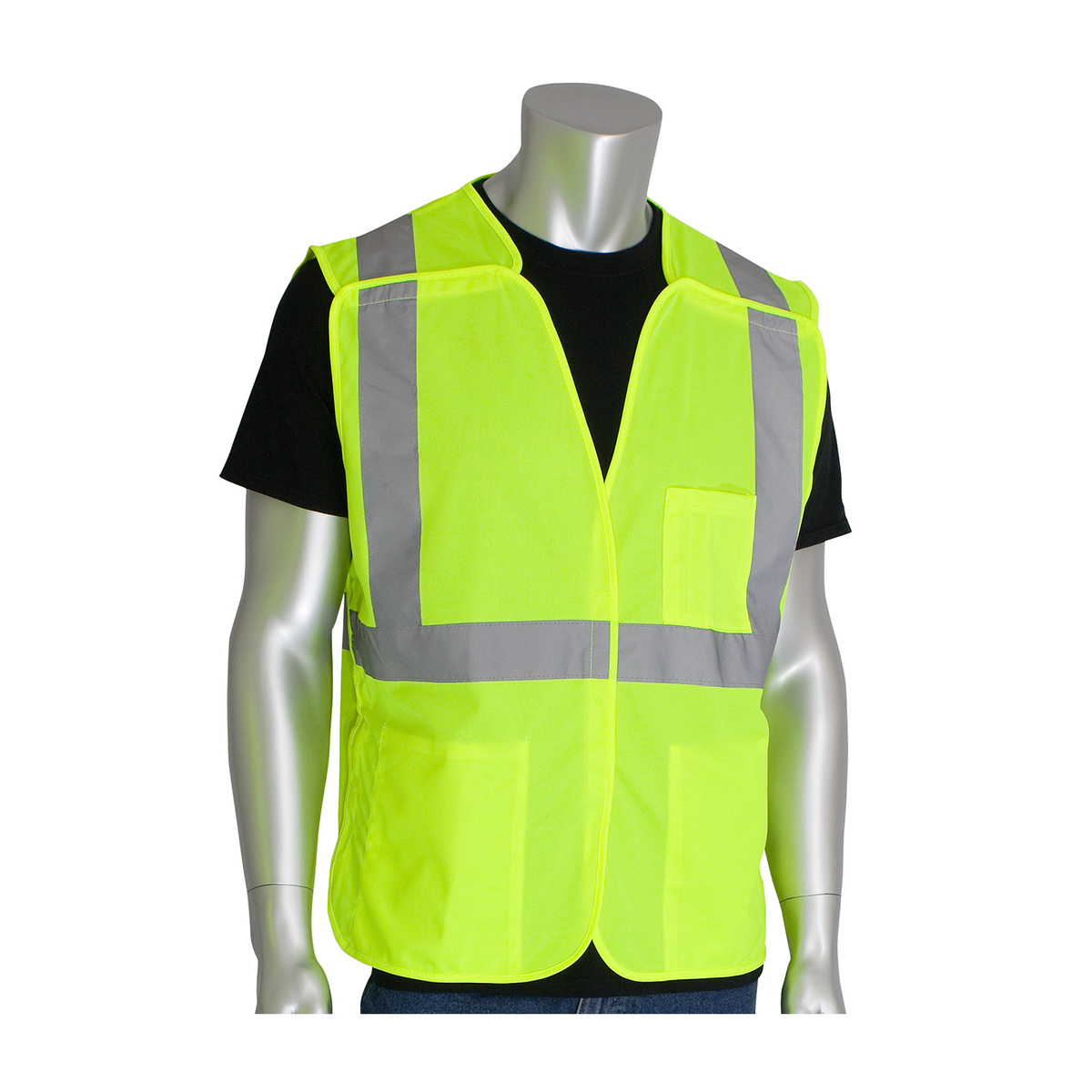 PIP® 3X Hi-Viz Yellow/Hi-Viz Orange Breathable Polyester/Mesh Two-Tone Breakaway Vest