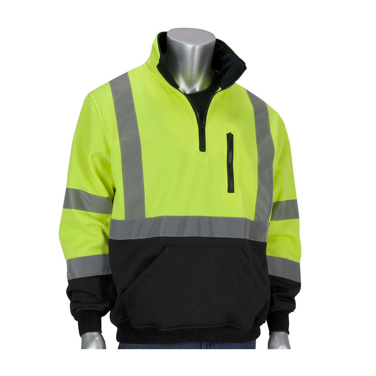 PIP HiViz Yellow HiViz Orange PolyesterFleece TwoTone PIP3231330BLYL for sale online at autumn supply