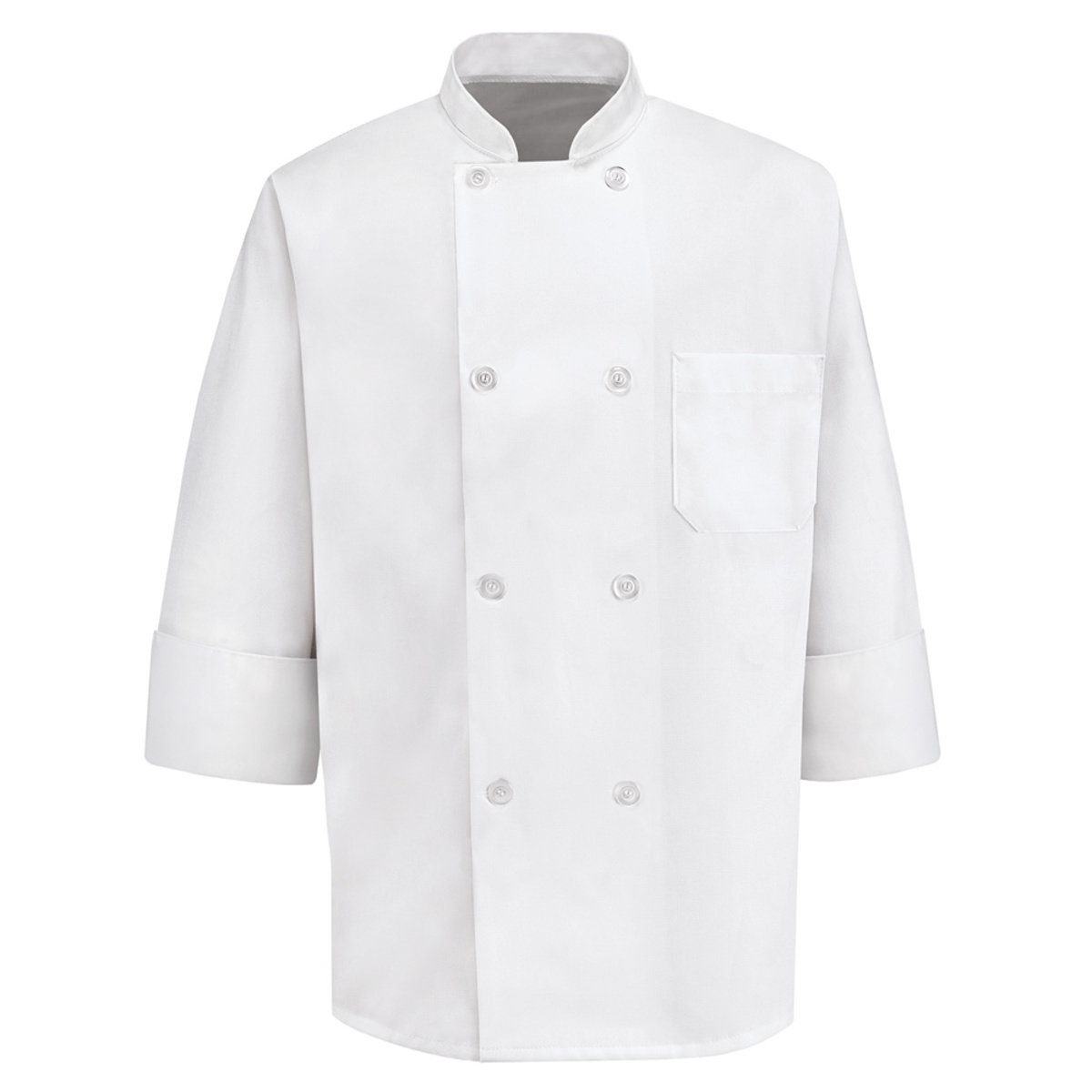 Red Kap® Medium/Regular White Chef Coat With Front Button Closure