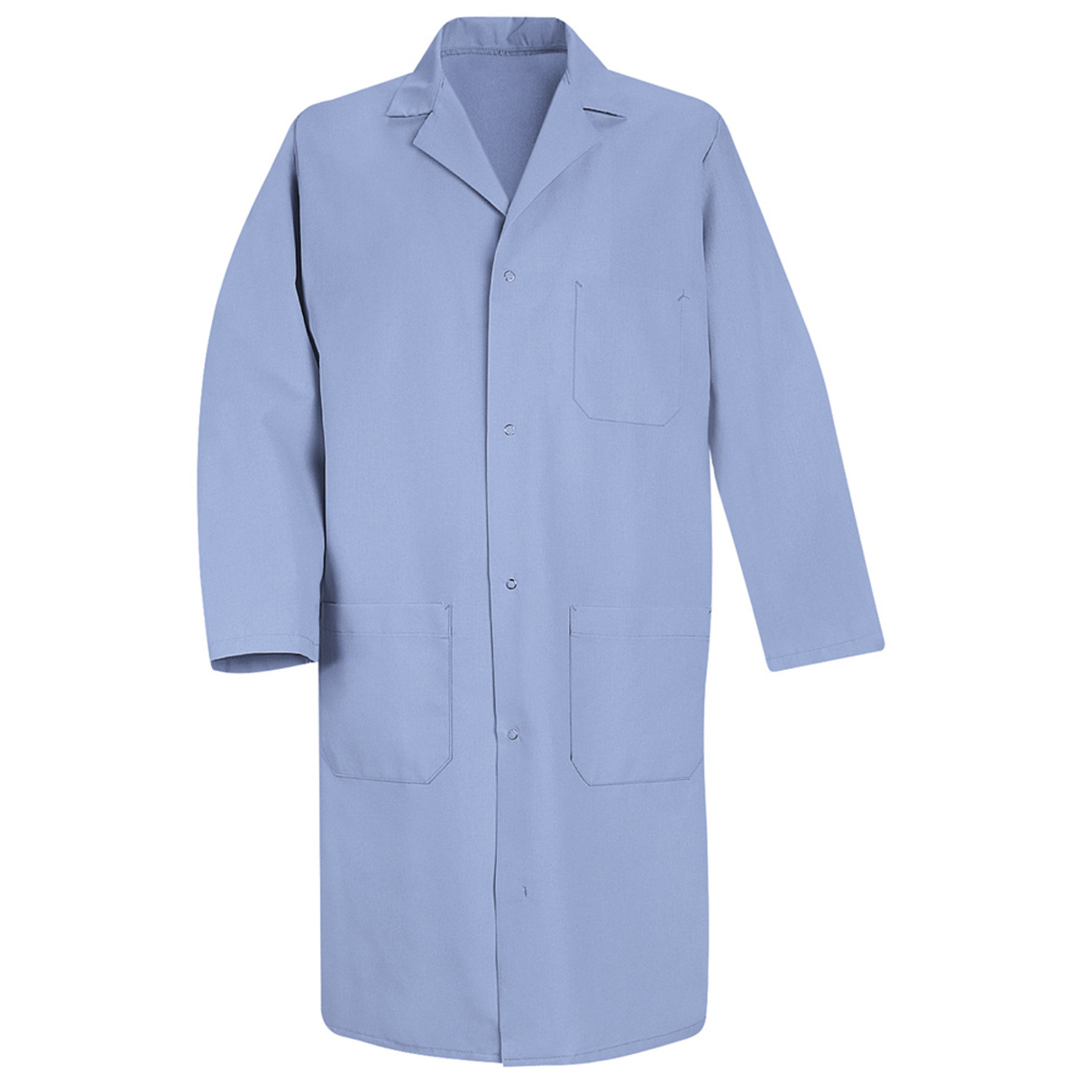 Red Kap® Medium/Regular Light Blue 5 Ounce Polyester/Cotton Lab Coat With Gripper Closure