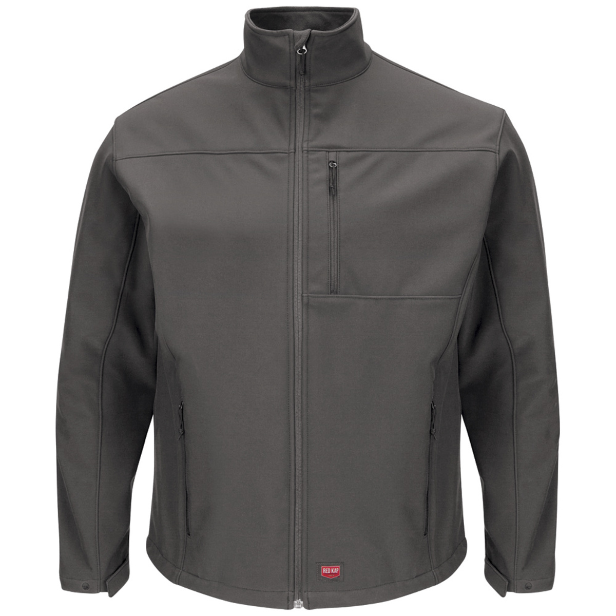 Red Kap® 2X/Regular Charcoal Jacket With Front Zipper Closure