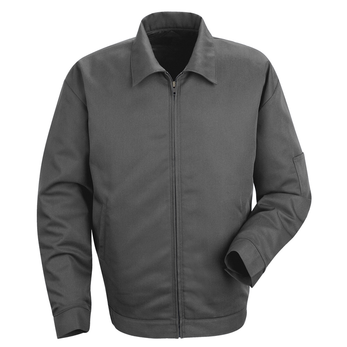 Red Kap® 2X/Regular Charcoal Jacket With Zipper Closure