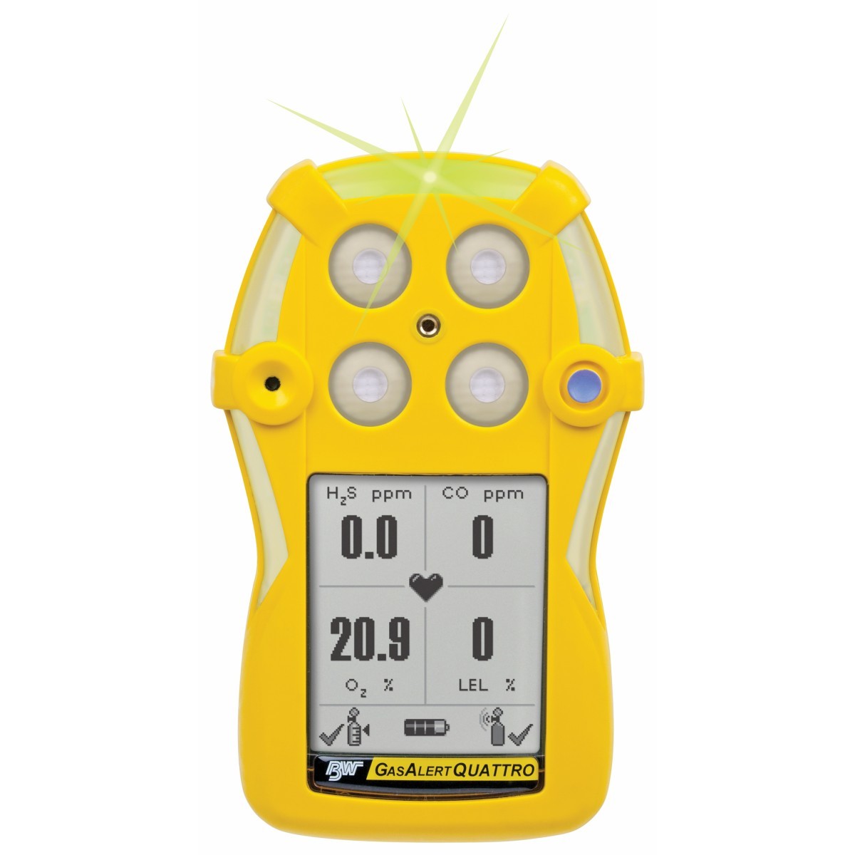 BW Technologies by Honeywell GasAlertQuattro Portable Combustible Gases And Oxygen Monitor