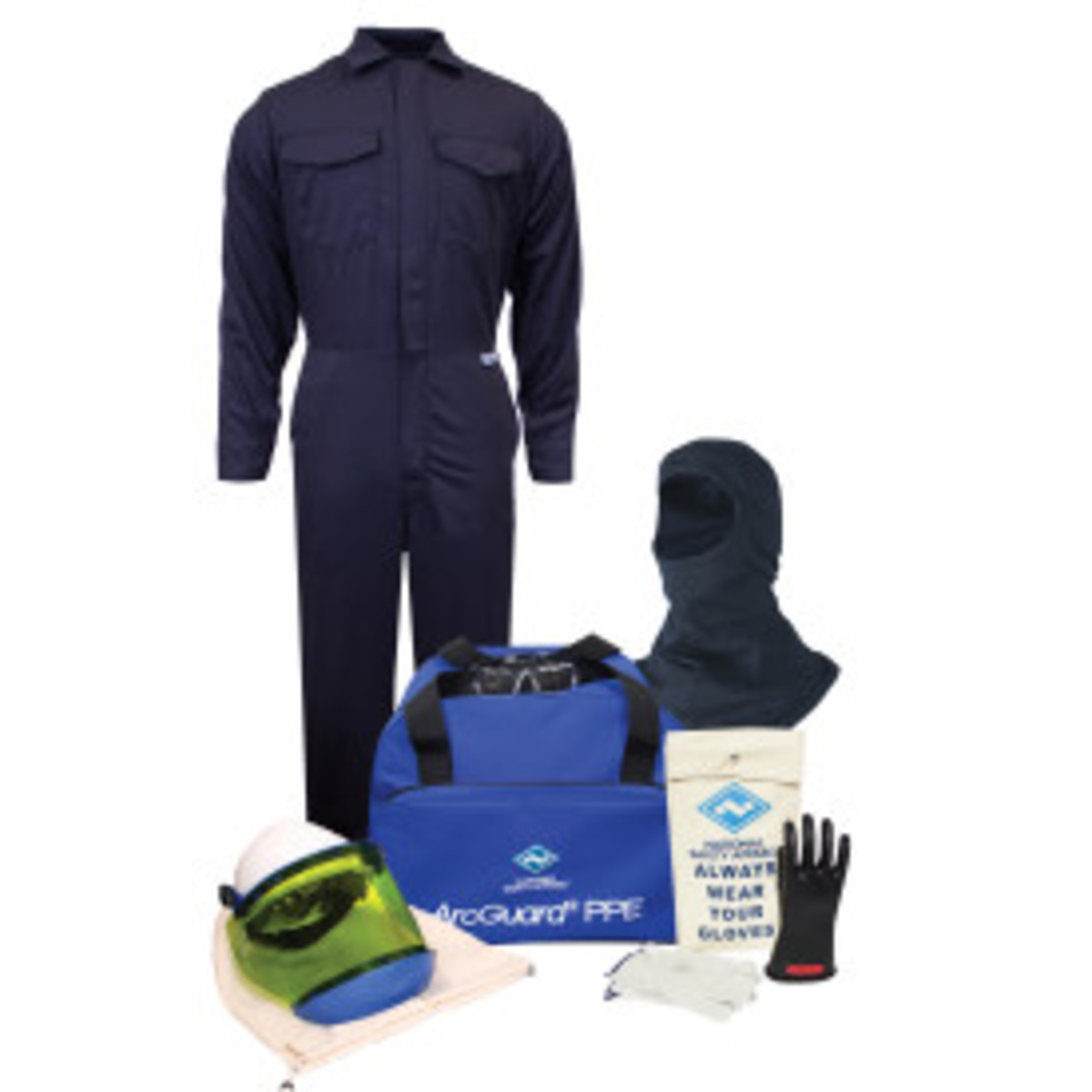 National Safety Apparel 2X Navy Westex UltraSoft® ArcGuard® Flame Resistant Arc Flash Personal Protective Equipment Kit With Siz