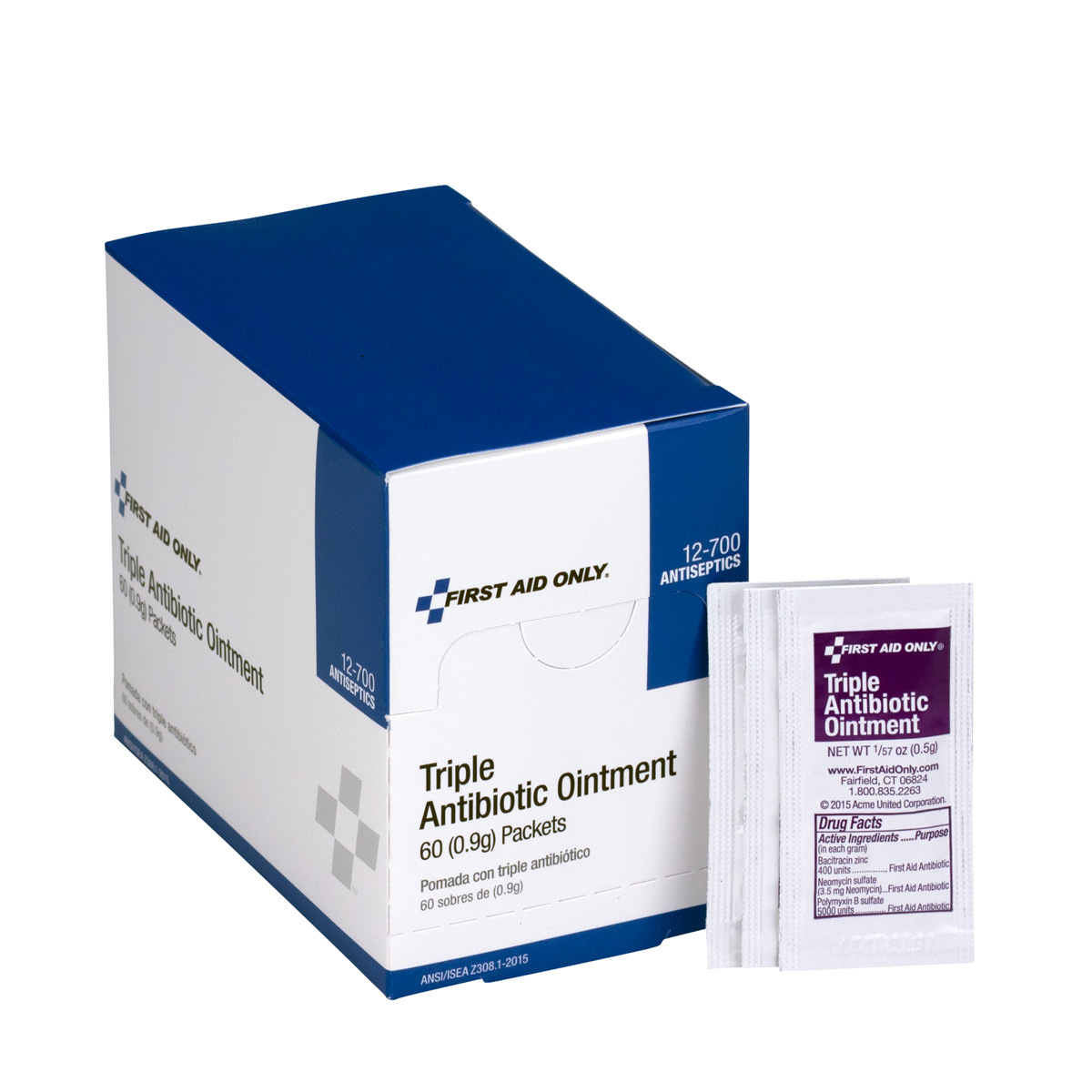 First Aid Only .9 Gram Triple Antibiotic Ointment 60 AU312700 for sale online at autumn supply