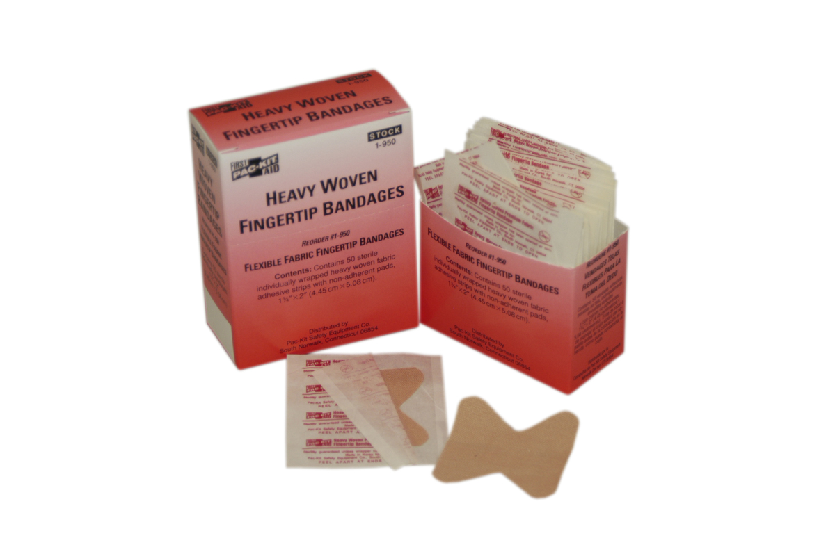 First Aid Only® Large Sterile Heavy Woven Fingertip Bandage (50 Per Box)