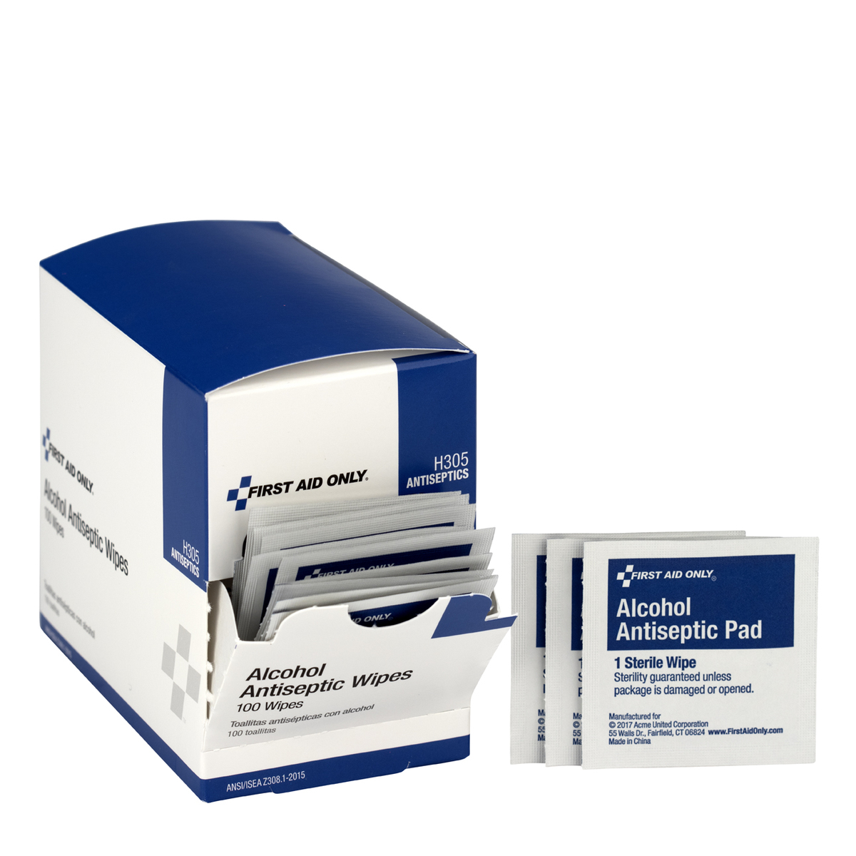 First Aid Only 2 X 2 Alcohol Wipes 200 Per Box AU3H305200 for sale online at autumn supply