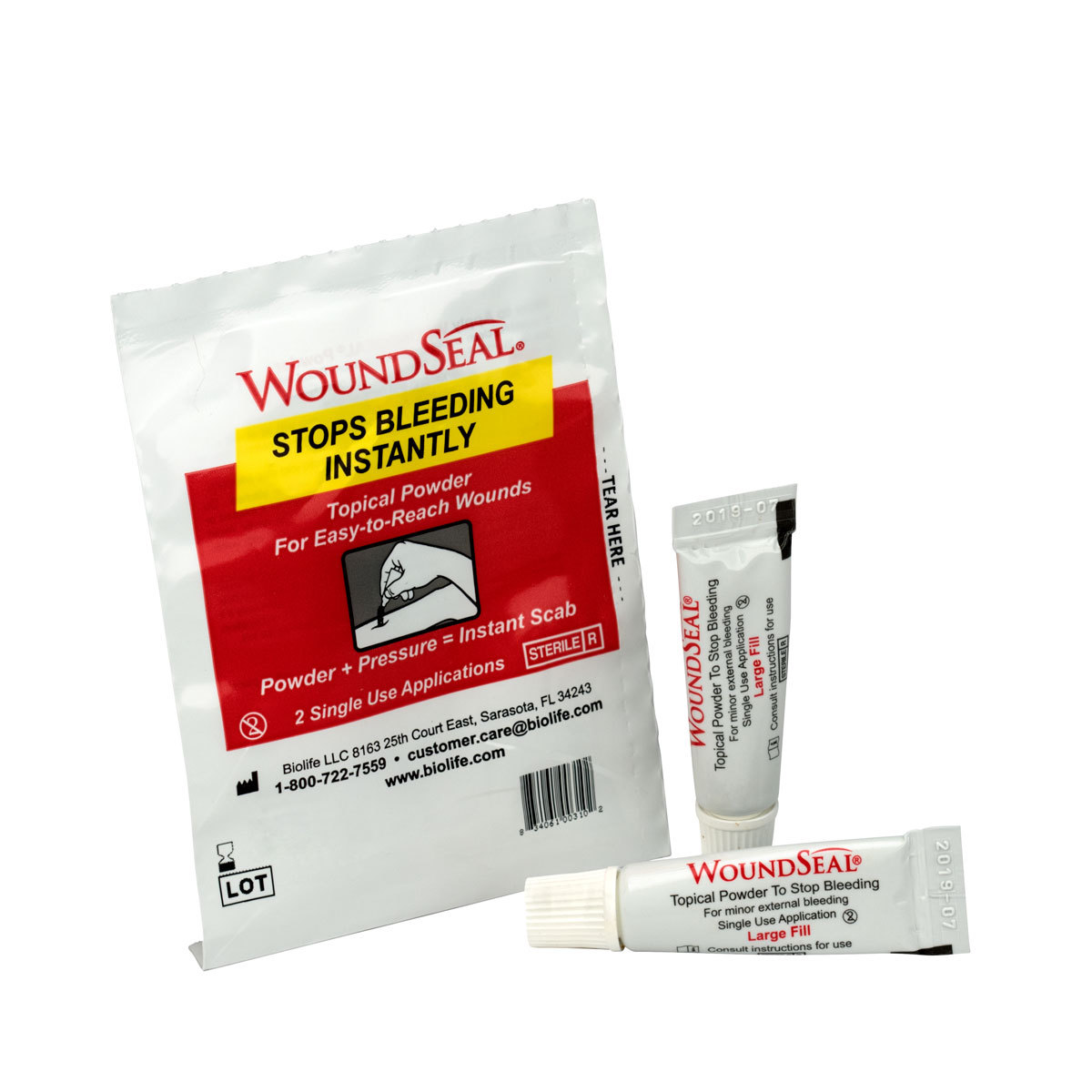 First Aid Only Single Use WoundSeal Blood Clotting Po AU390326 for sale online at autumn supply