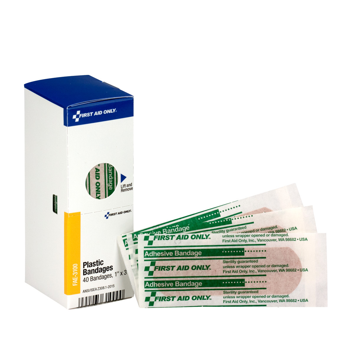 First Aid Only 1 X 3 Smart Compliance Plastic Adhesiv AU3FAE3100 for sale online at autumn supply