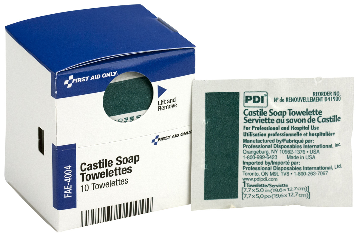 First Aid Only 7.7 X 5 Smart Compliance Castile Soap AU3FAE4004 for sale online at autumn supply